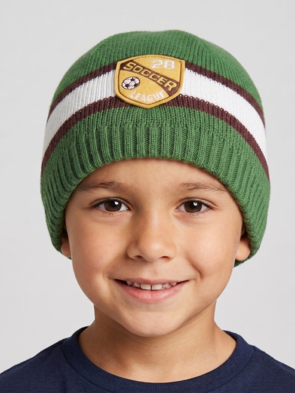 Gymboree Soccer Star Boy's League Sweater Beanie Hat in Green and Child size 5-7